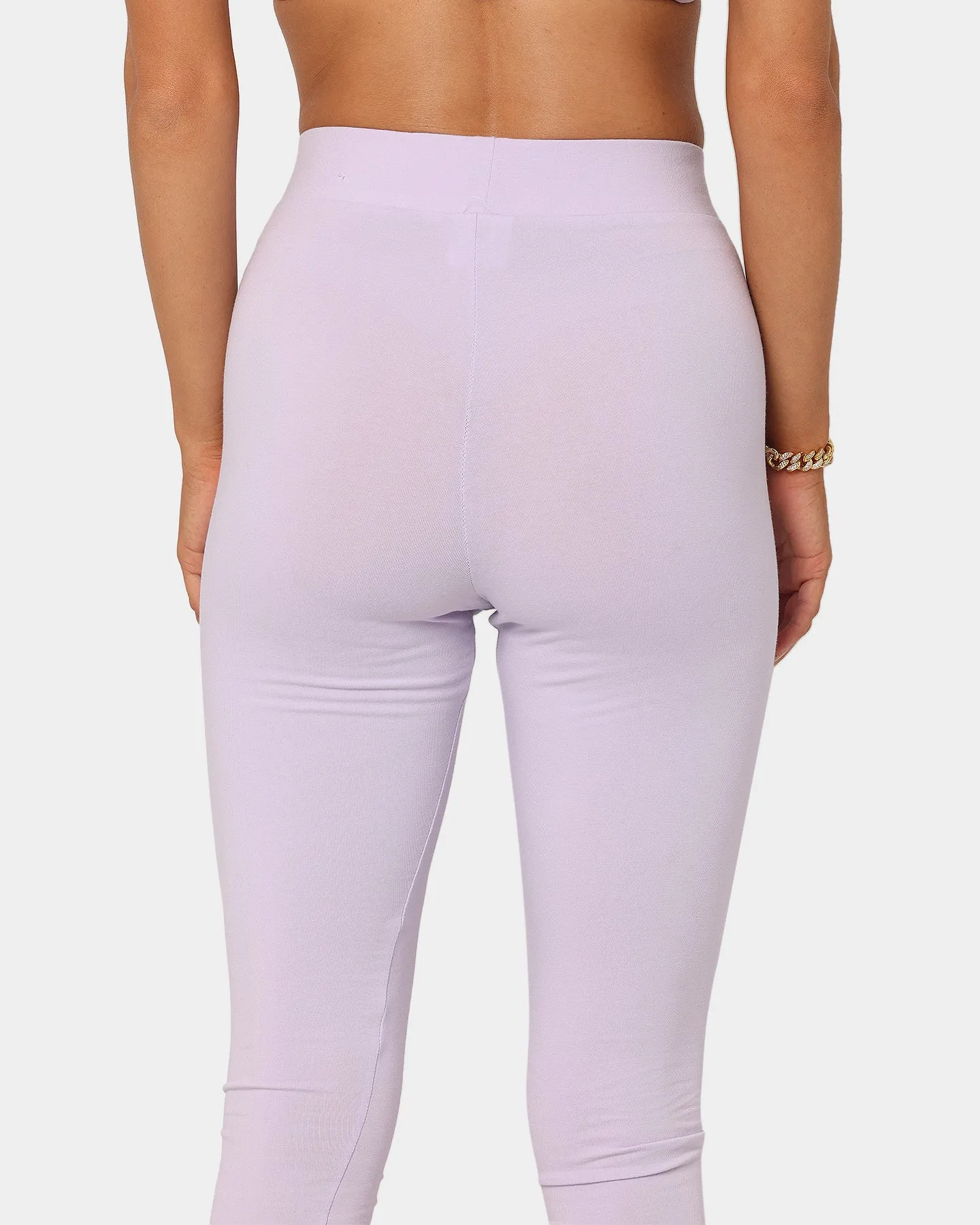 Adidas Women's Logo Play Leggings Purple Print