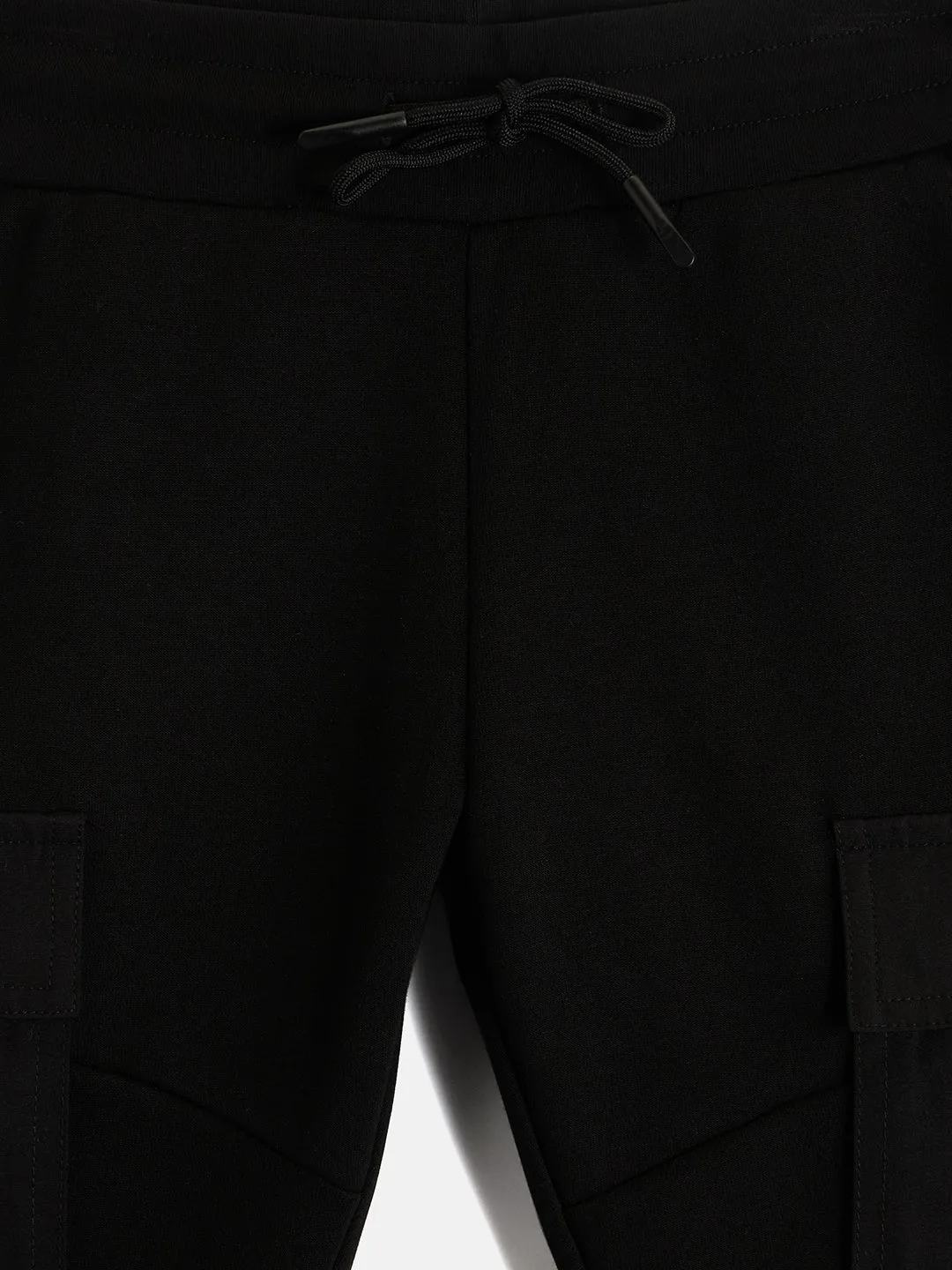 Antony Morato Boys Black Solid Regular Fit Joggers Style Sweatpant