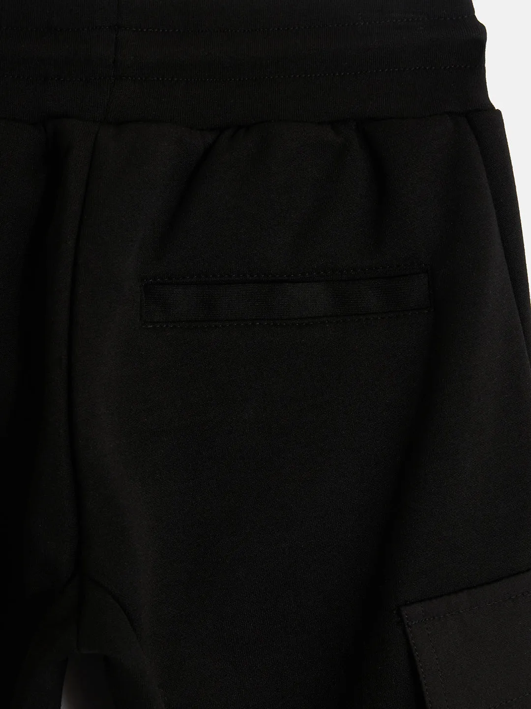 Antony Morato Boys Black Solid Regular Fit Joggers Style Sweatpant