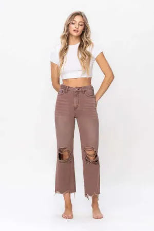 Aztec 90's Vintage Distressed Crop Flare Jean
