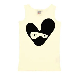 Beau Loves Tank Top | Pale Lemon Love Hearts
