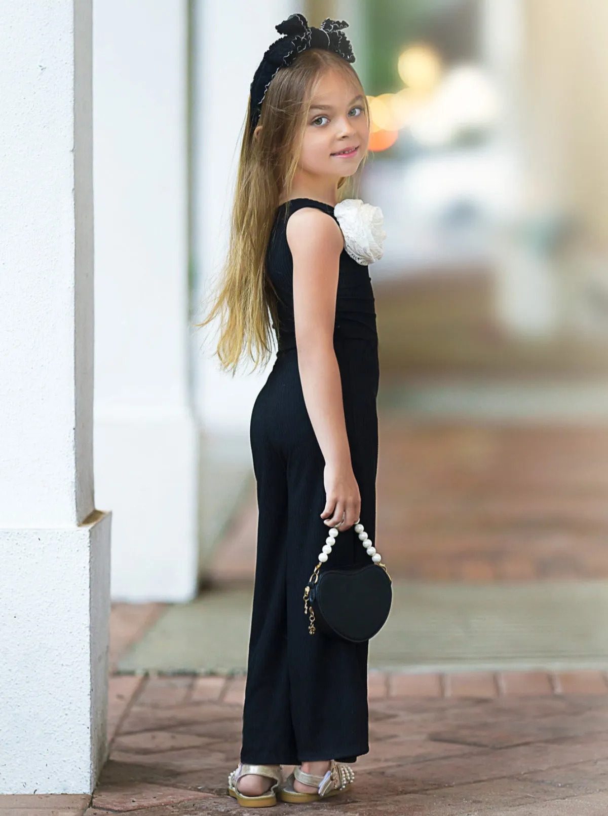 Bloom With Elegance One Shoulder Top and Palazzo Pants Set