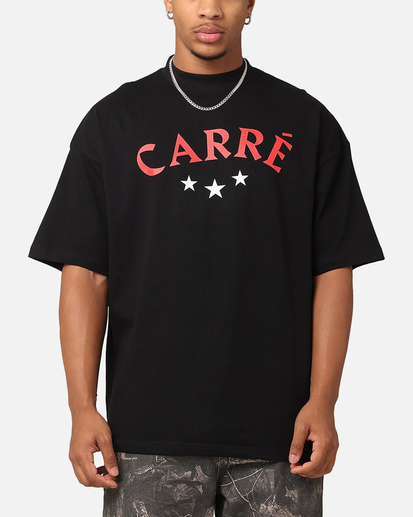 Carre Athletic Prestige Mock Neck T-Shirt Black