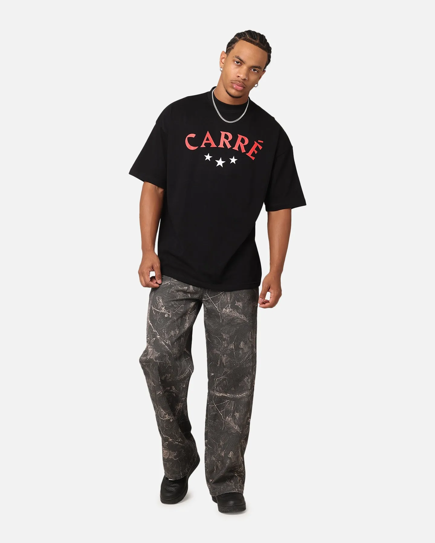 Carre Athletic Prestige Mock Neck T-Shirt Black