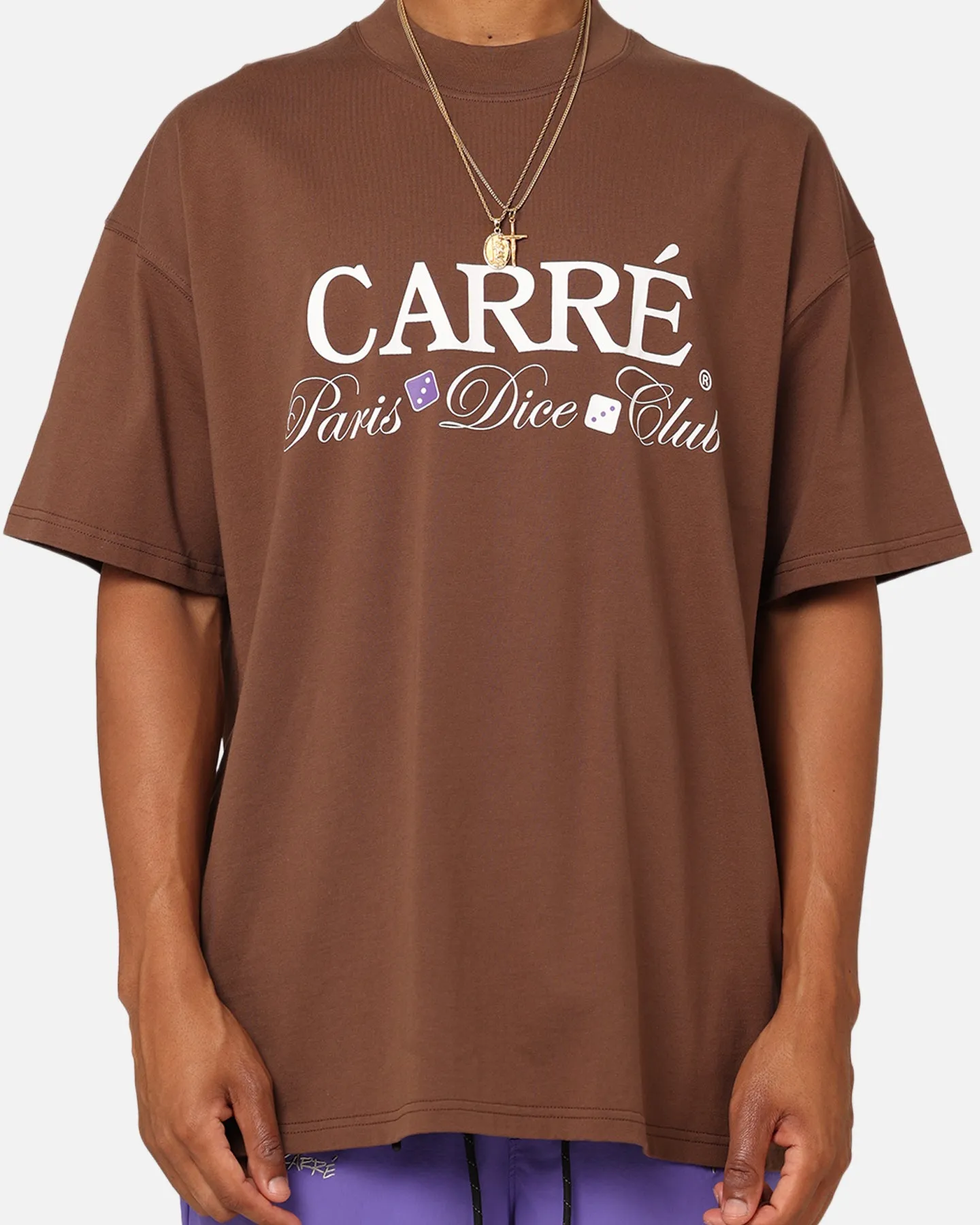 Carre Shooters Oversized T-Shirt Dark Brown