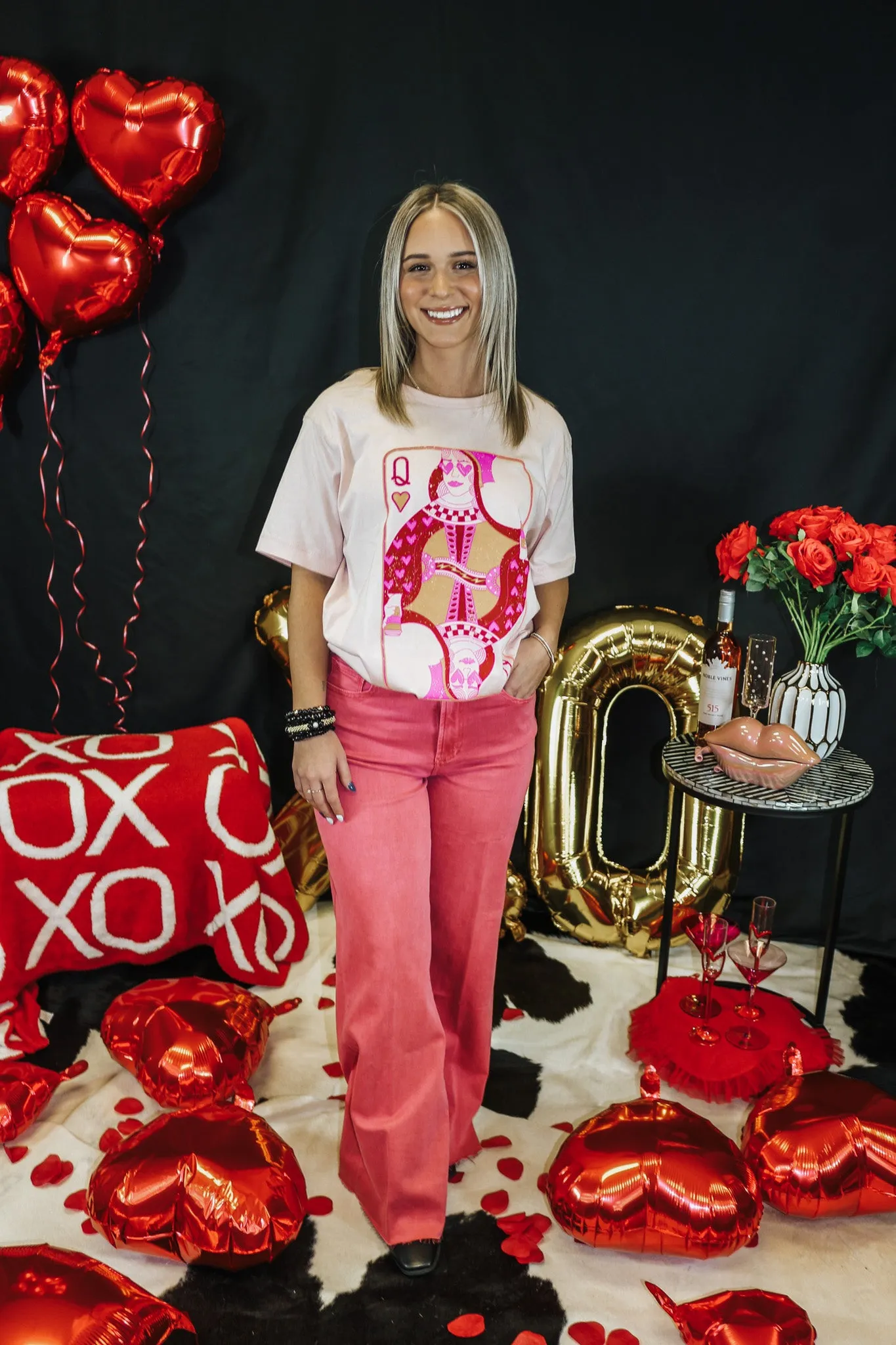 Dear John Fiona High Rise Wide Leg Viva Magenta Jeans