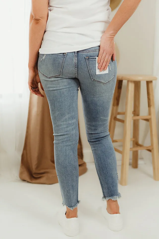 Distressed Crop Skinny
