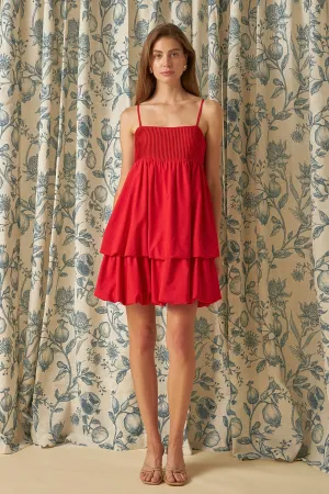 Double Blouson Mini Dress