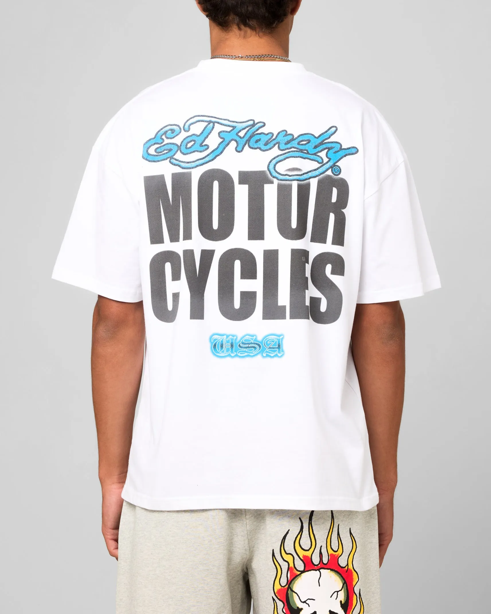 Ed Hardy Motor Club T-Shirt White