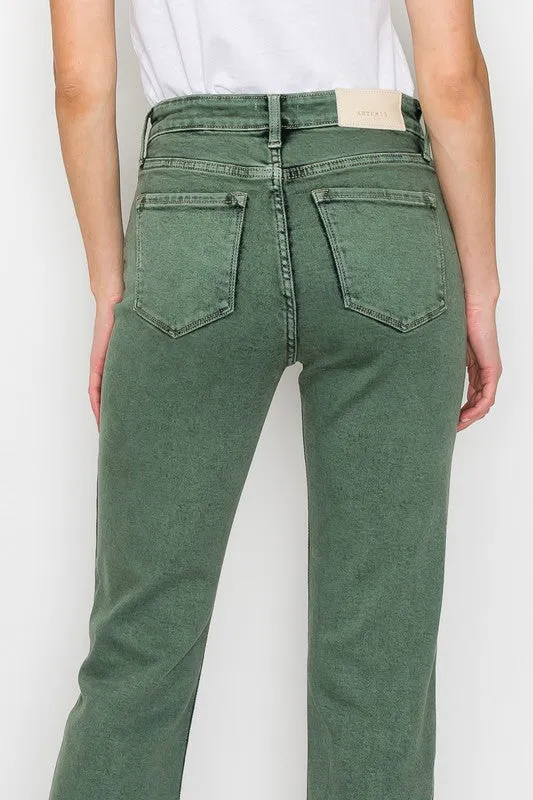 Elena Tummy Control High Rise Straight Jeans