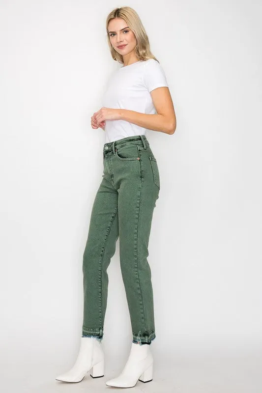 Elena Tummy Control High Rise Straight Jeans