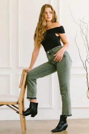 Elena Tummy Control High Rise Straight Jeans