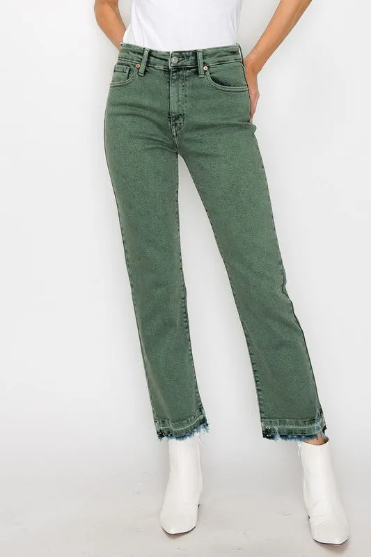 Elena Tummy Control High Rise Straight Jeans