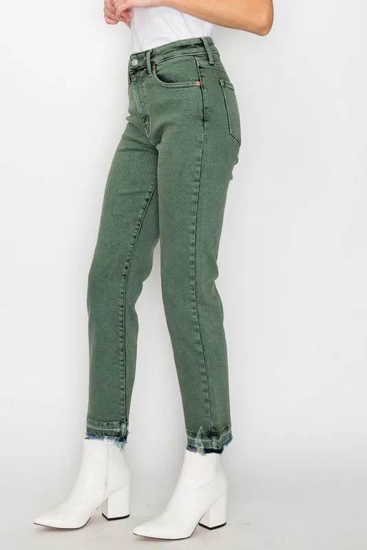 Elena Tummy Control High Rise Straight Jeans