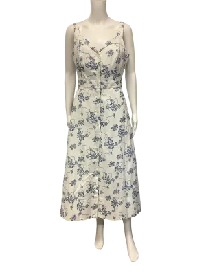 Equipment Femme Midi Dress  V Neck Floral  W/tags Size 6