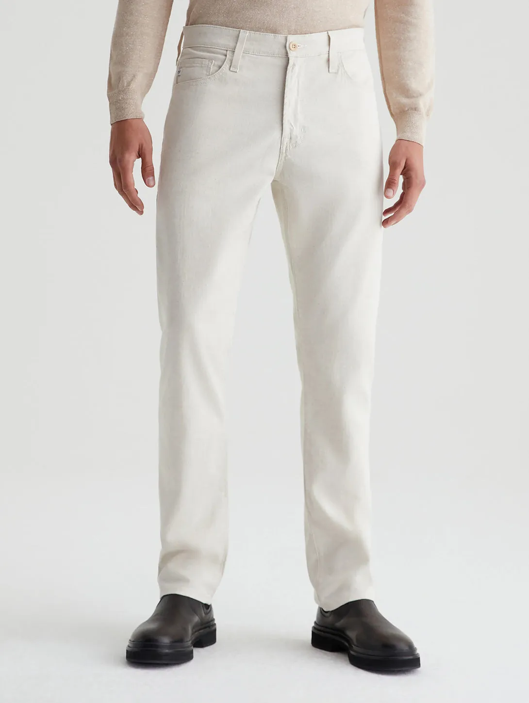 Everett Slim Straight Pant - Natural