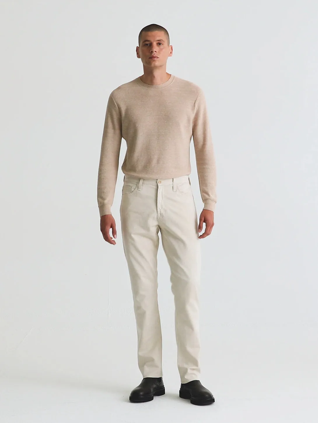 Everett Slim Straight Pant - Natural