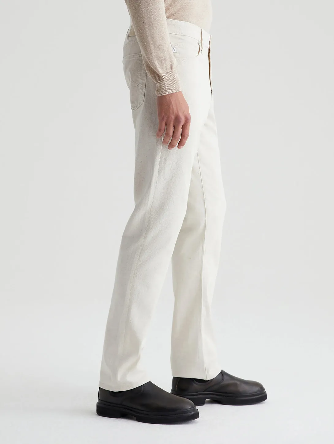 Everett Slim Straight Pant - Natural