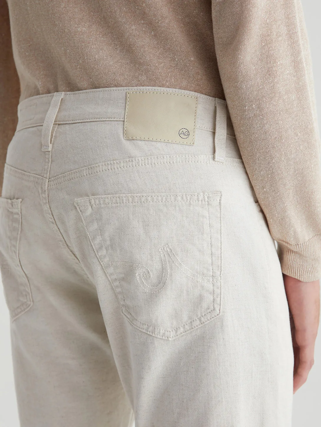 Everett Slim Straight Pant - Natural