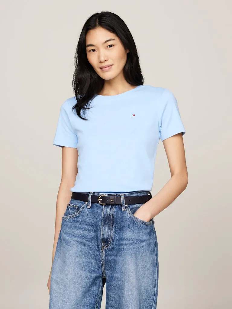 Flag Embroidery Slim Fit T-Shirt