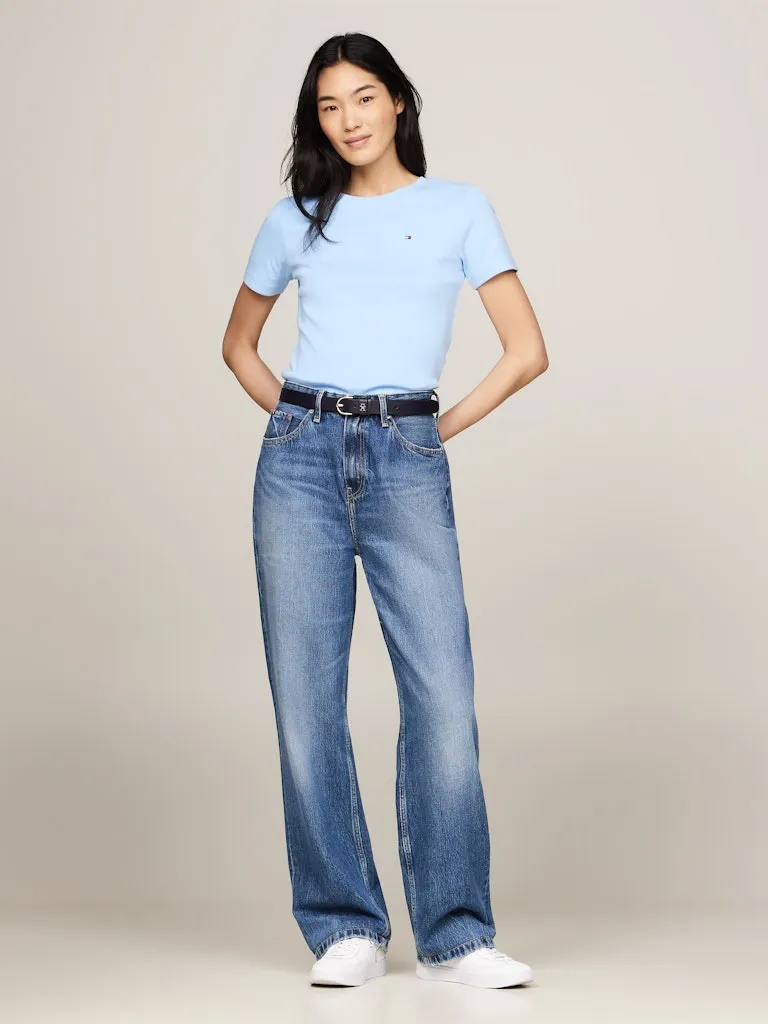 Flag Embroidery Slim Fit T-Shirt