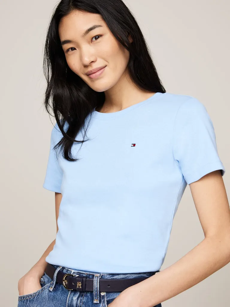 Flag Embroidery Slim Fit T-Shirt