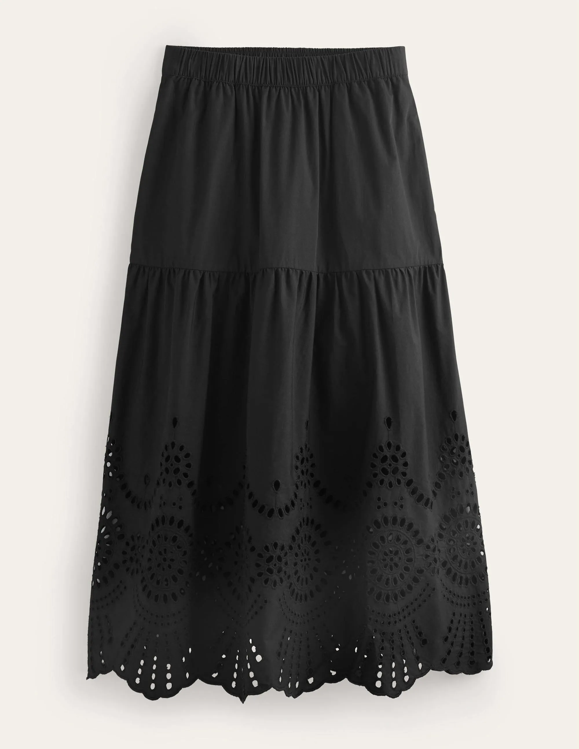 Full Broderie Skirt-Black