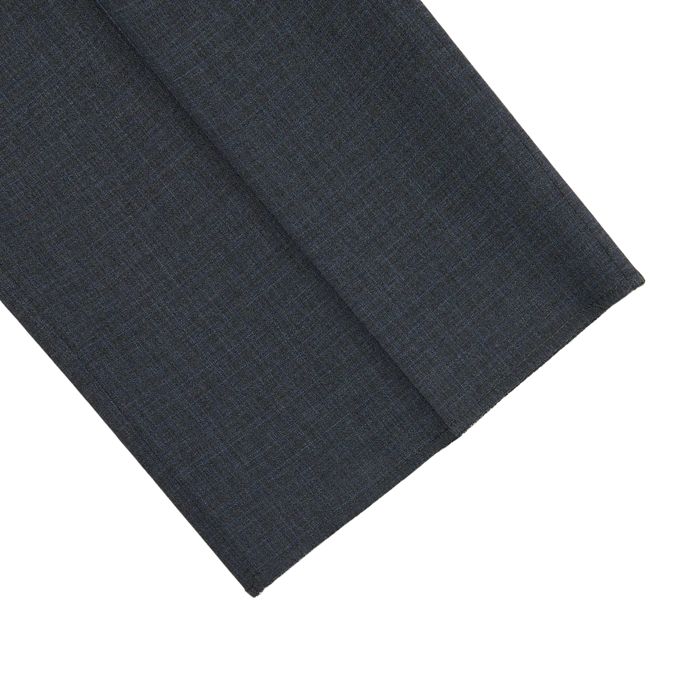 Grey Blue Melange Checked Wool Trousers