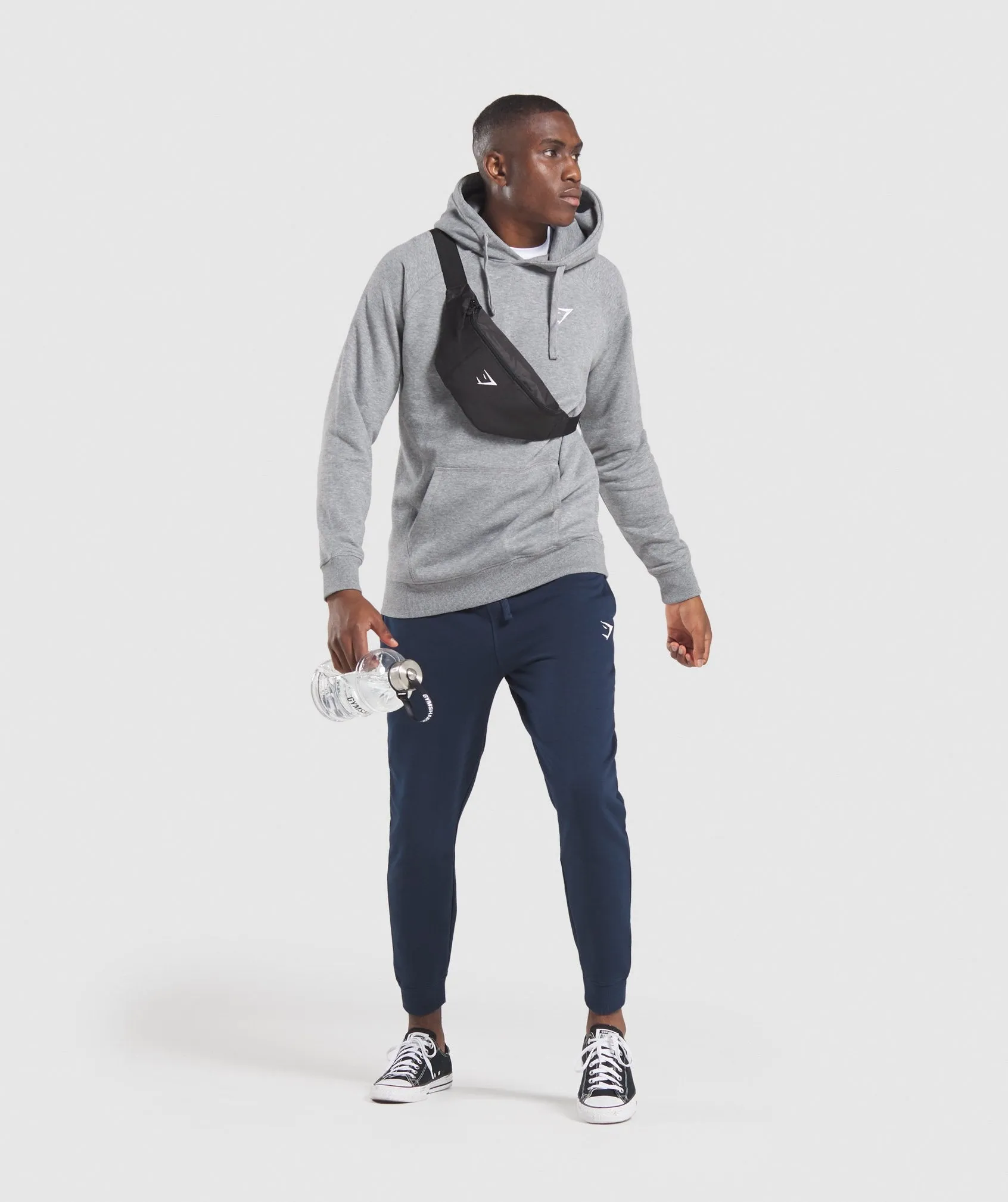 Gymshark Crest Hoodie - Charcoal Marl
