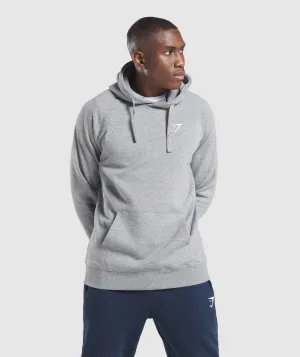 Gymshark Crest Hoodie - Charcoal Marl