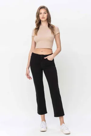 HIGH RISE ANKLE STRAIGHT JEANS