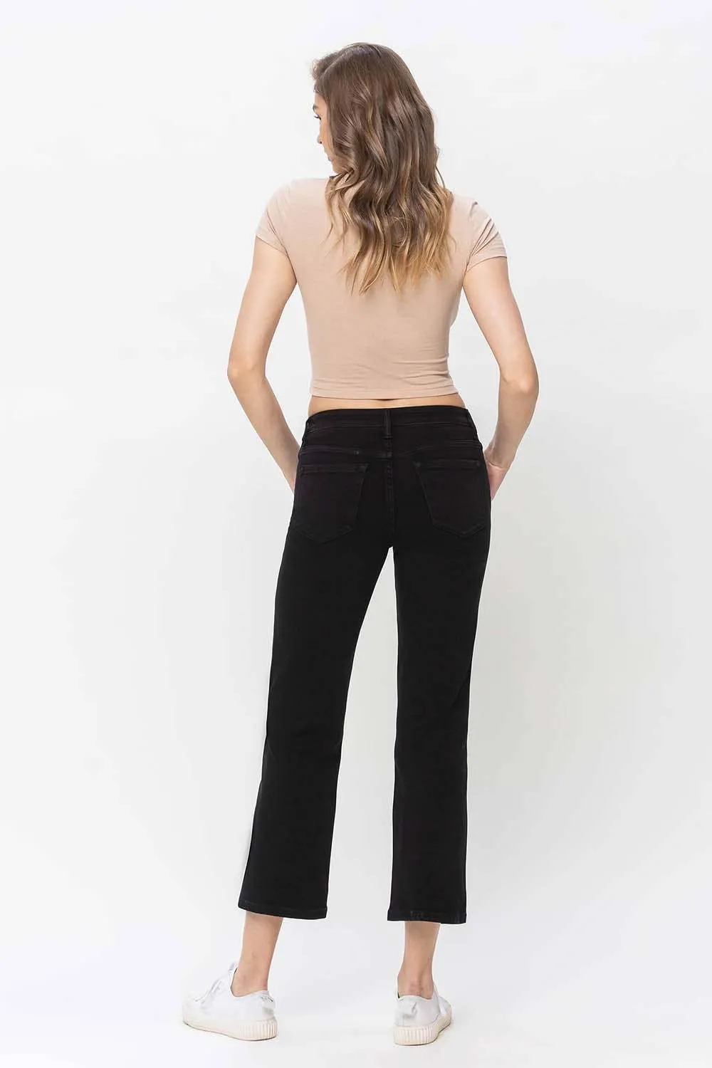 HIGH RISE ANKLE STRAIGHT JEANS