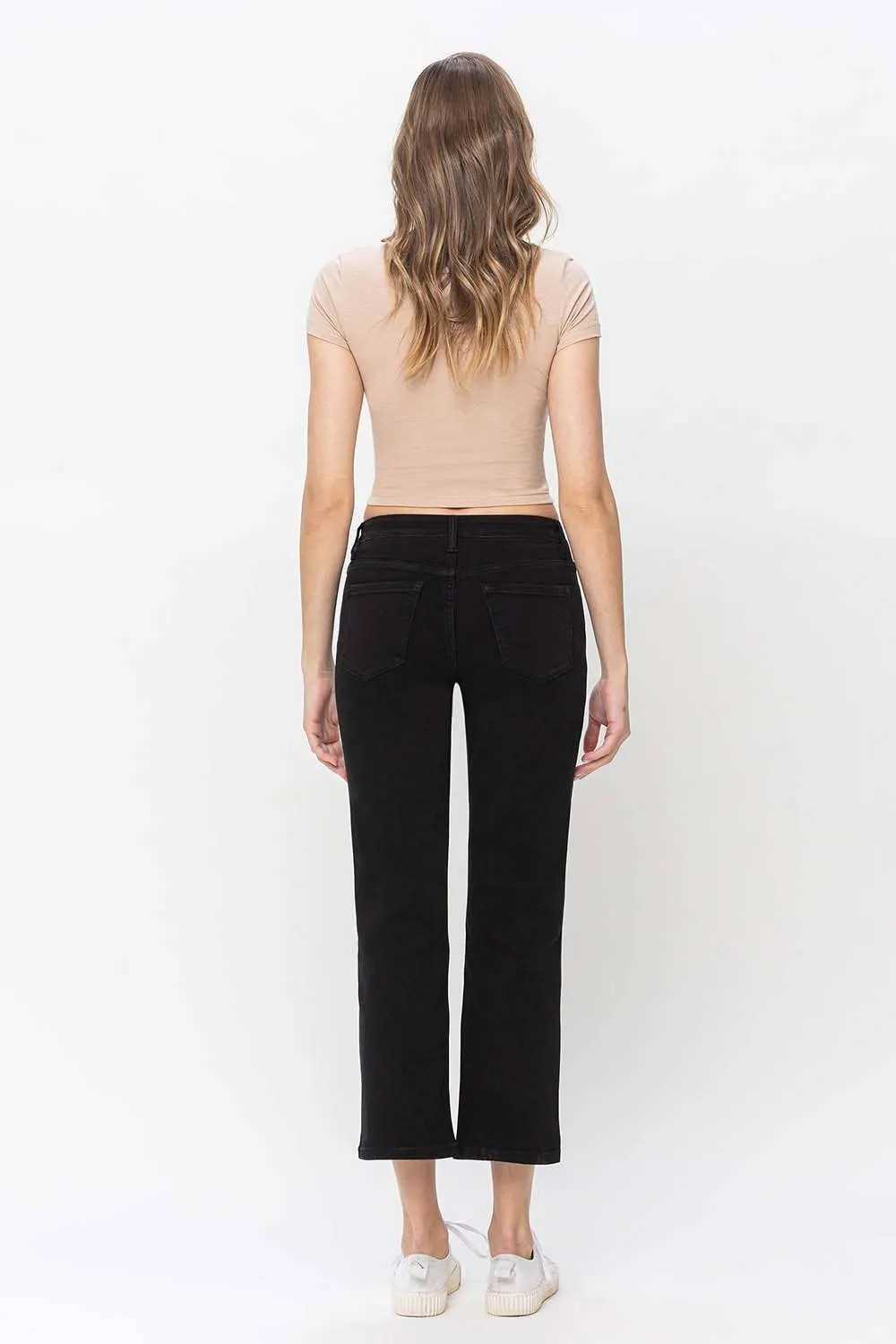 HIGH RISE ANKLE STRAIGHT JEANS