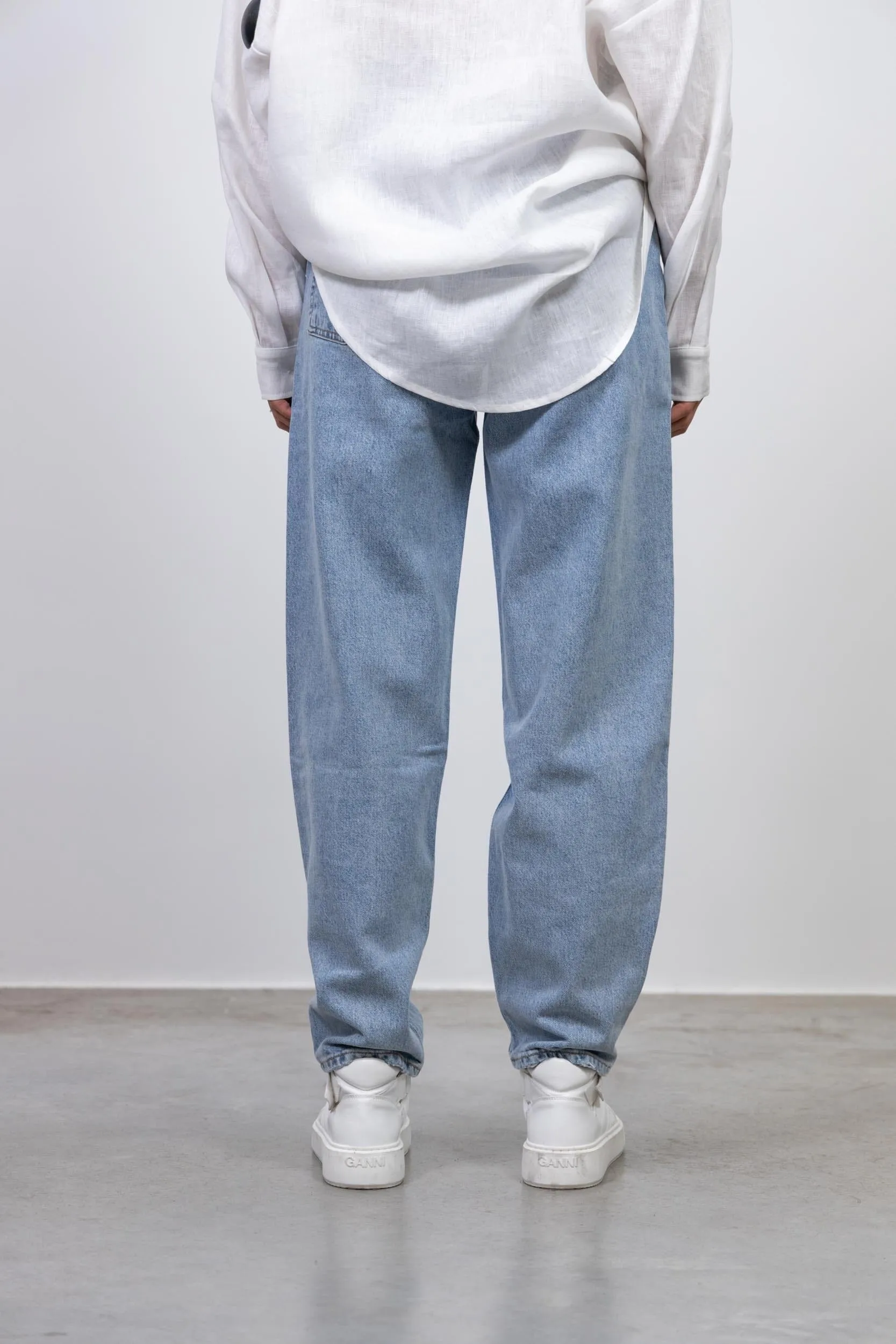 HIGH RISE TAPERED BAGGY JEANS IN DIMENSION