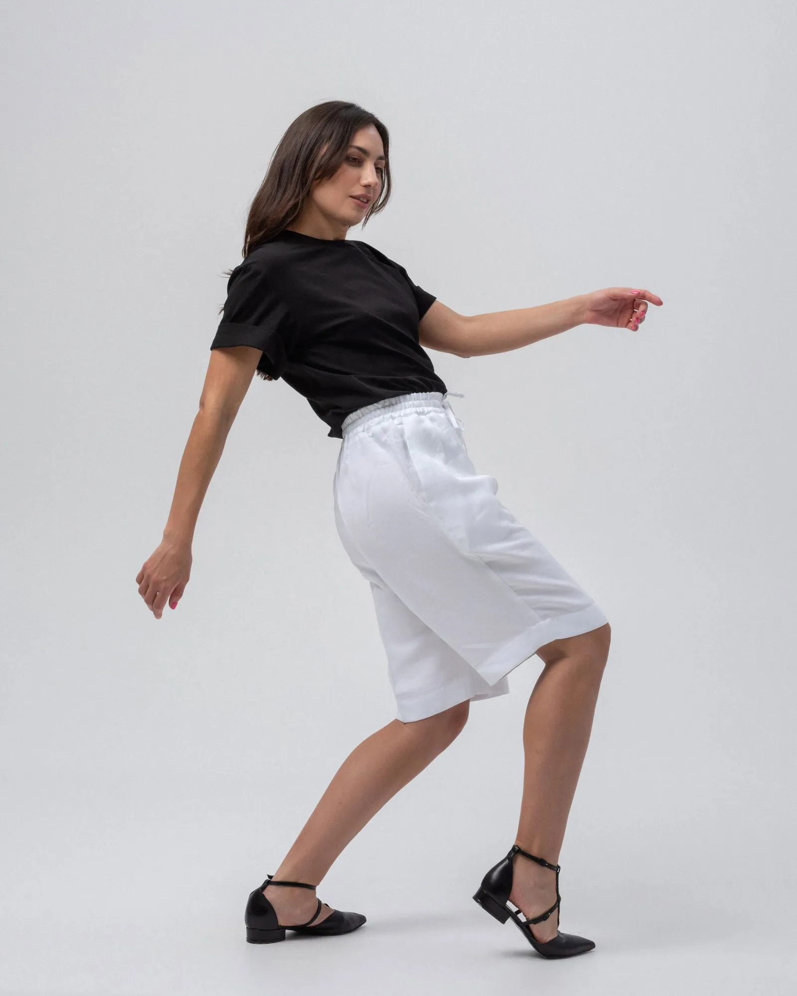 Ivory Breeze Elegance Bermuda Shorts