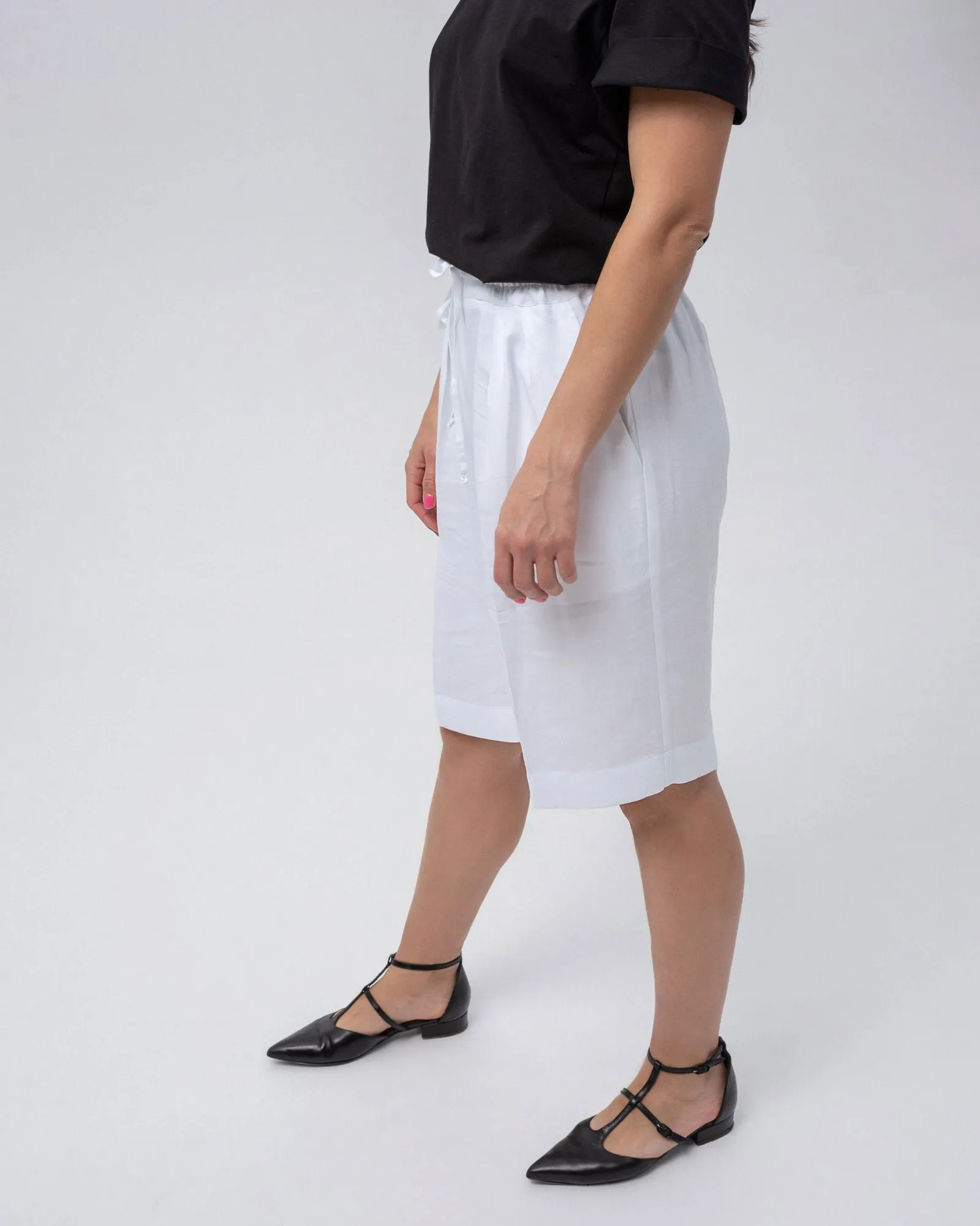 Ivory Breeze Elegance Bermuda Shorts