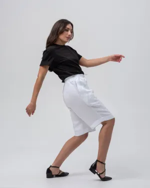 Ivory Breeze Elegance Bermuda Shorts