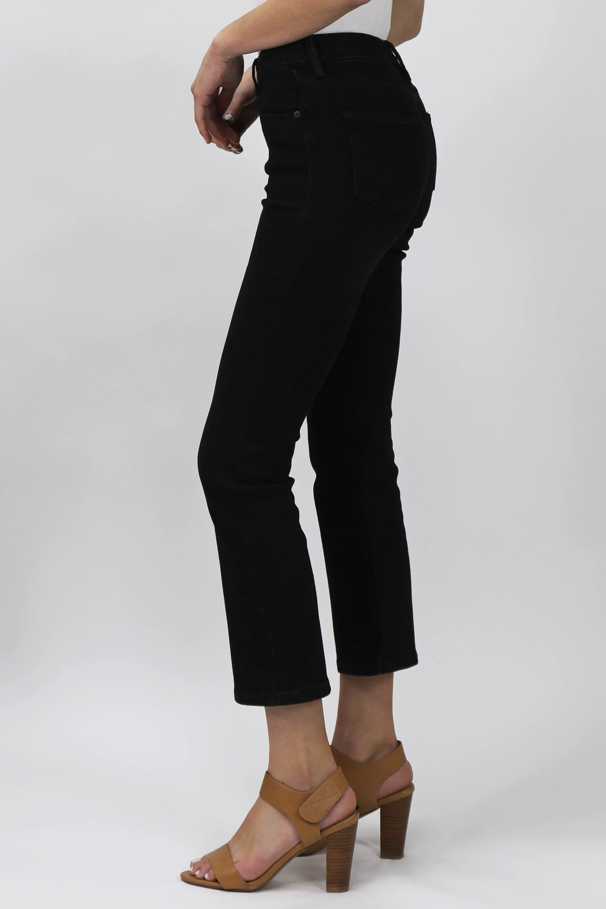JEANNE SUPER HIGH RISE CROPPED FLARE JEANS BLACKWELL