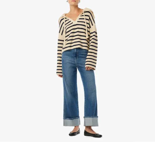 Joe's Jeans - Trixie High Rise Wide Leg Cuffed Trouser in First Bite