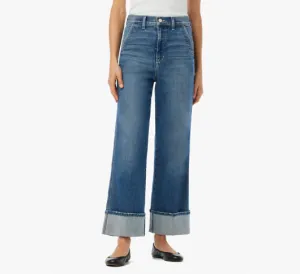 Joe's Jeans - Trixie High Rise Wide Leg Cuffed Trouser in First Bite