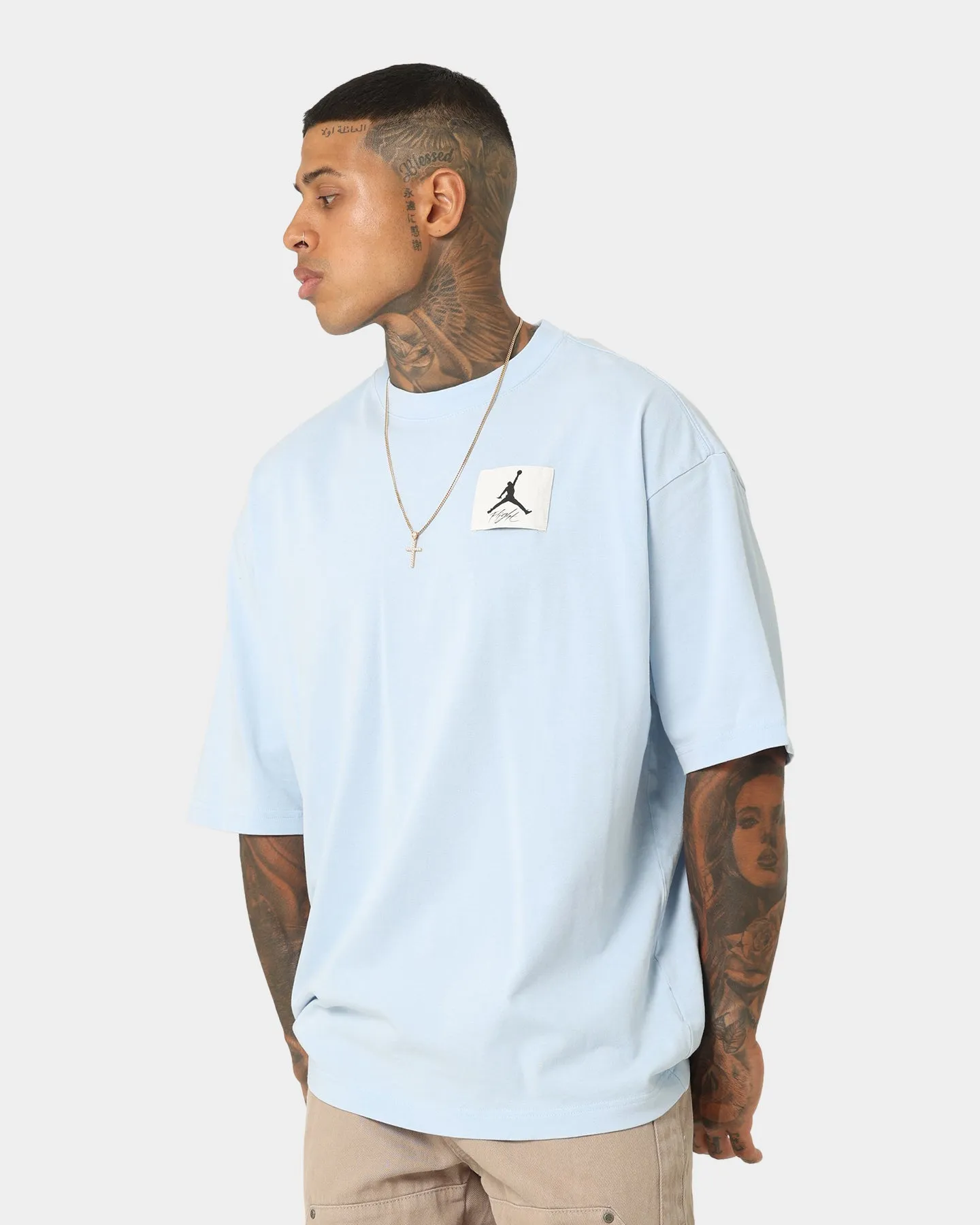 Jordan Flight Essential Oversized Washed T-Shirt Ice Blue