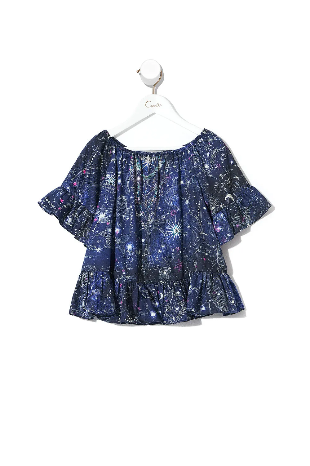 KIDS A-LINE FRILL DRESS STARGAZERS DAUGHTER