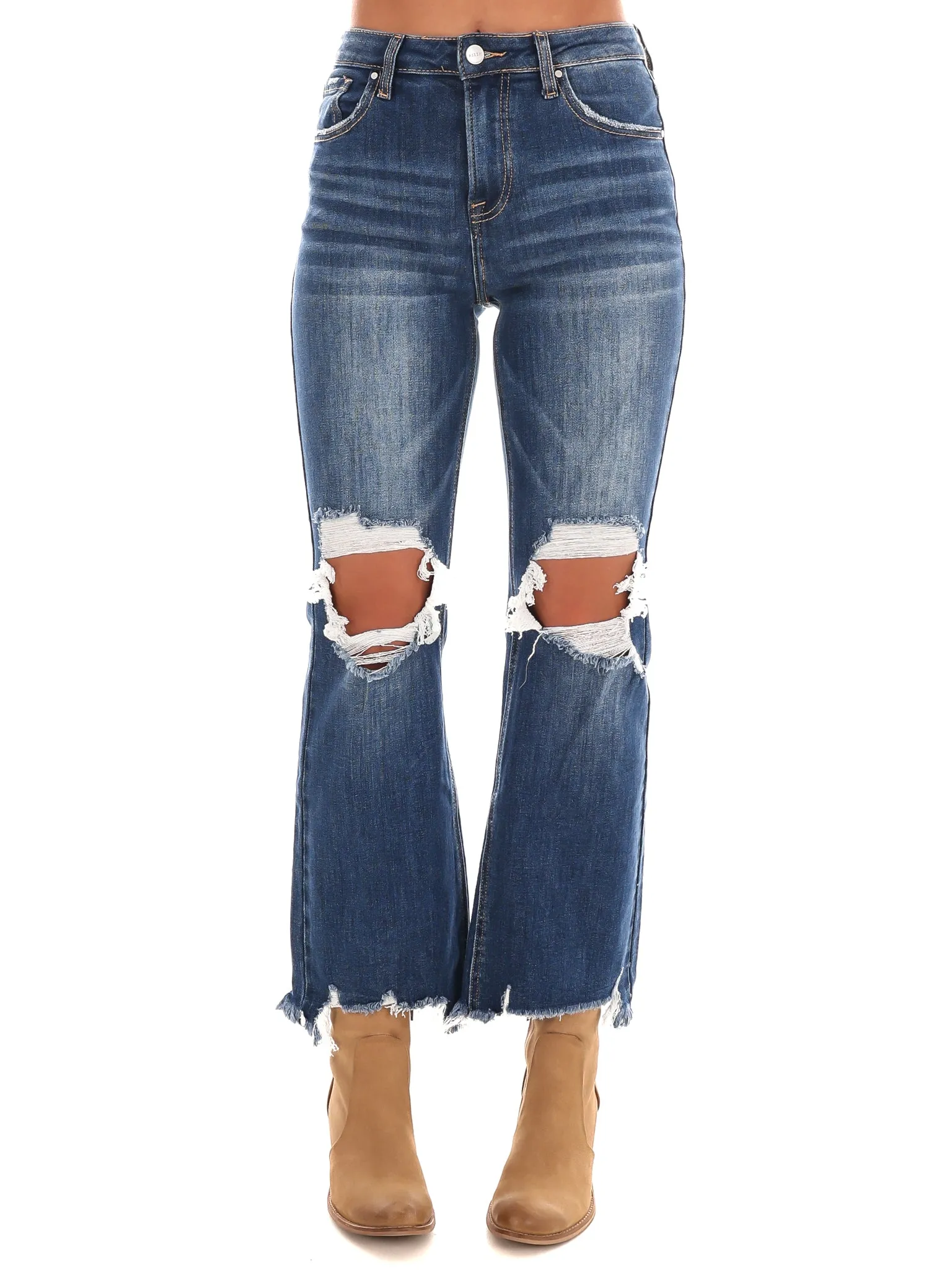 Let me Go High Rise Crop Jeans