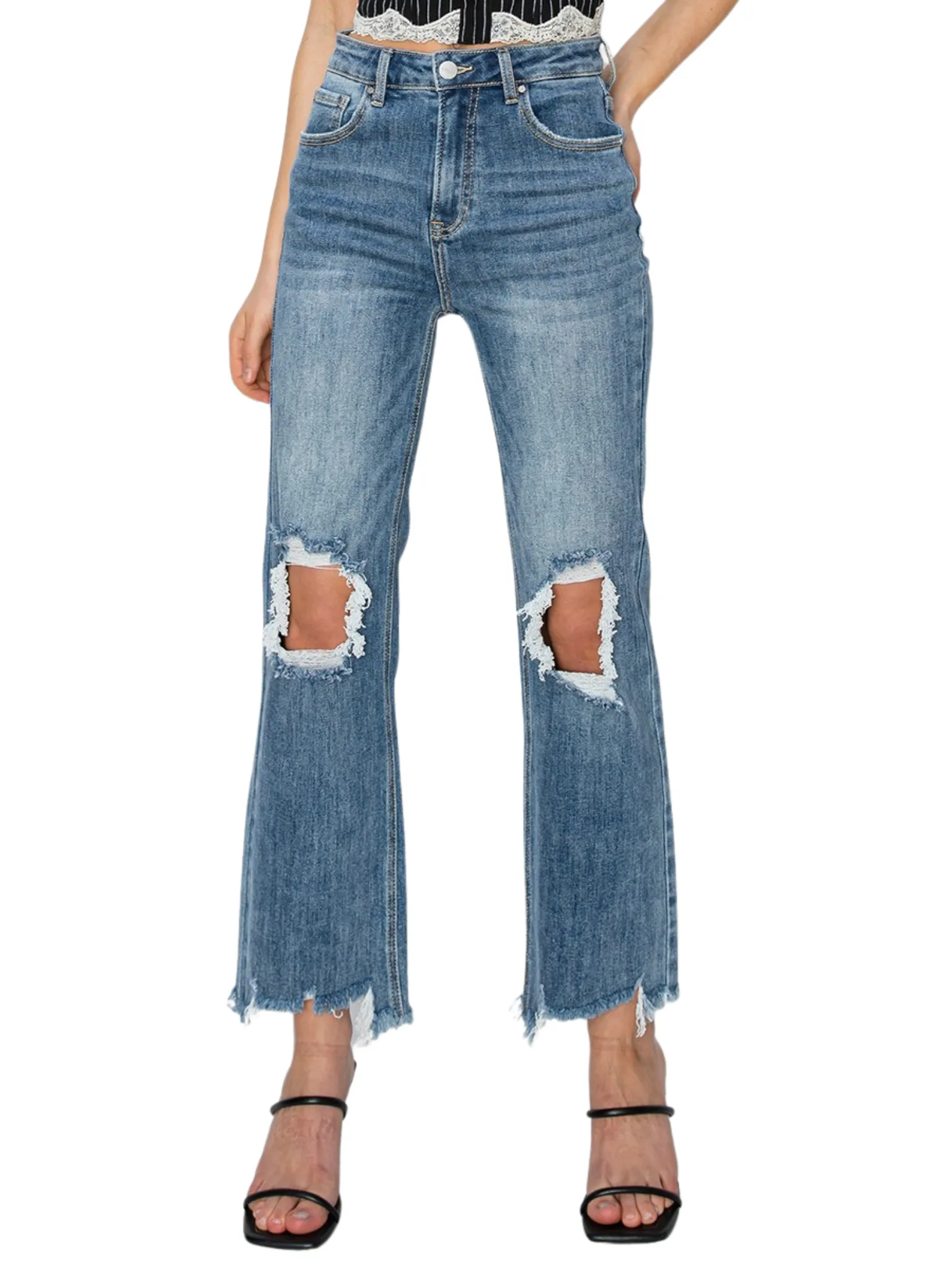 Let me Go High Rise Crop Jeans