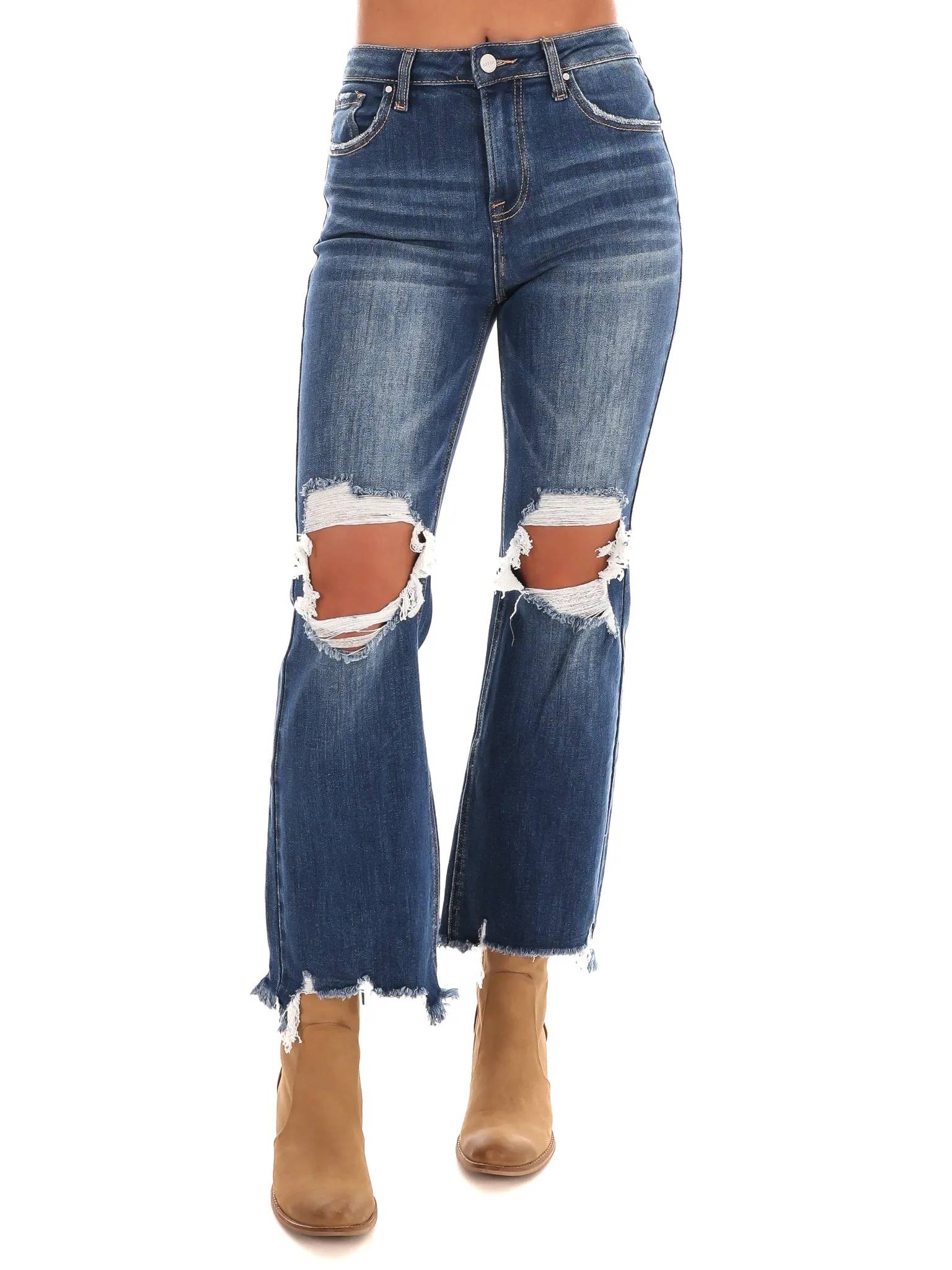 Let me Go High Rise Crop Jeans