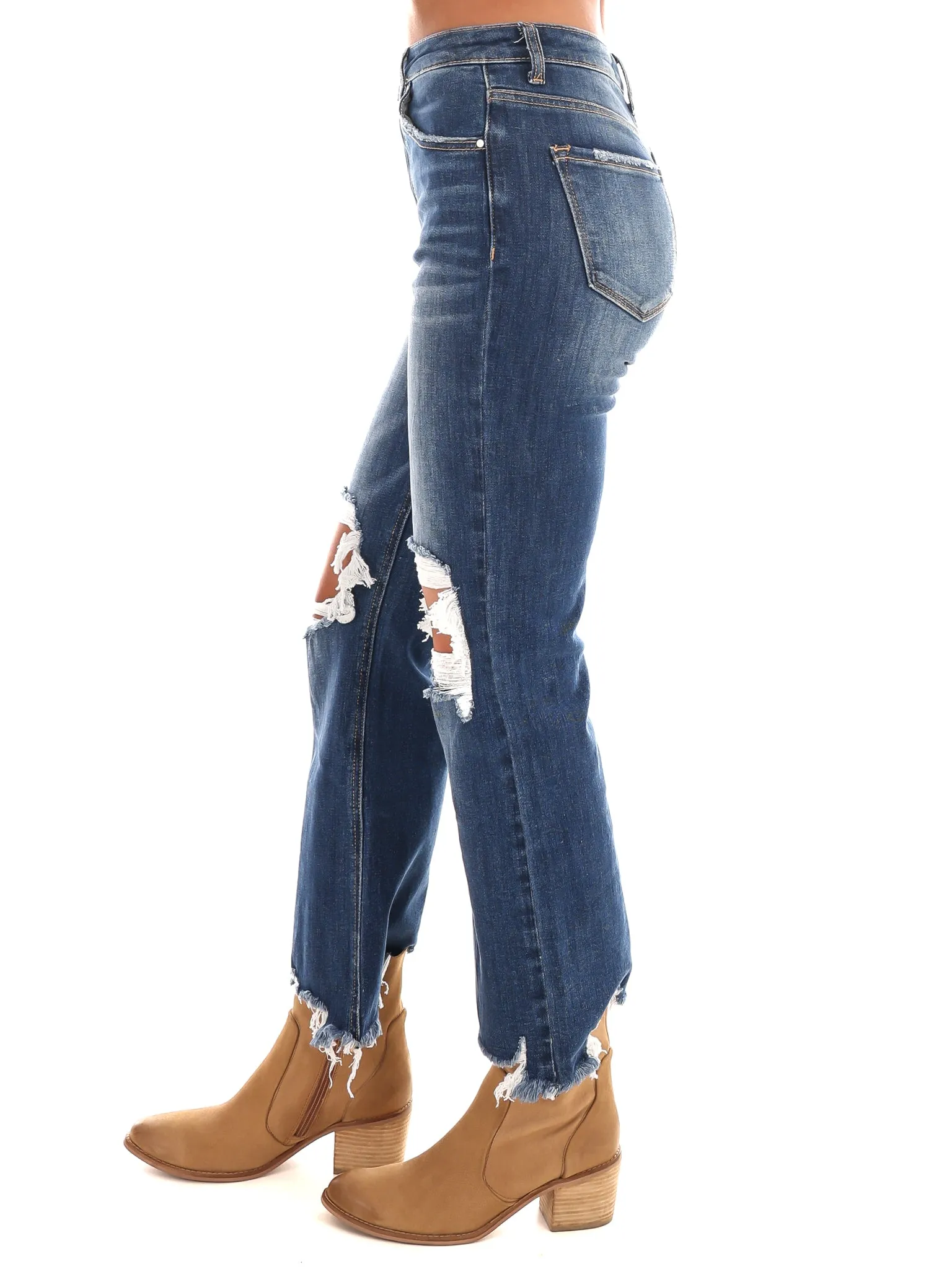Let me Go High Rise Crop Jeans