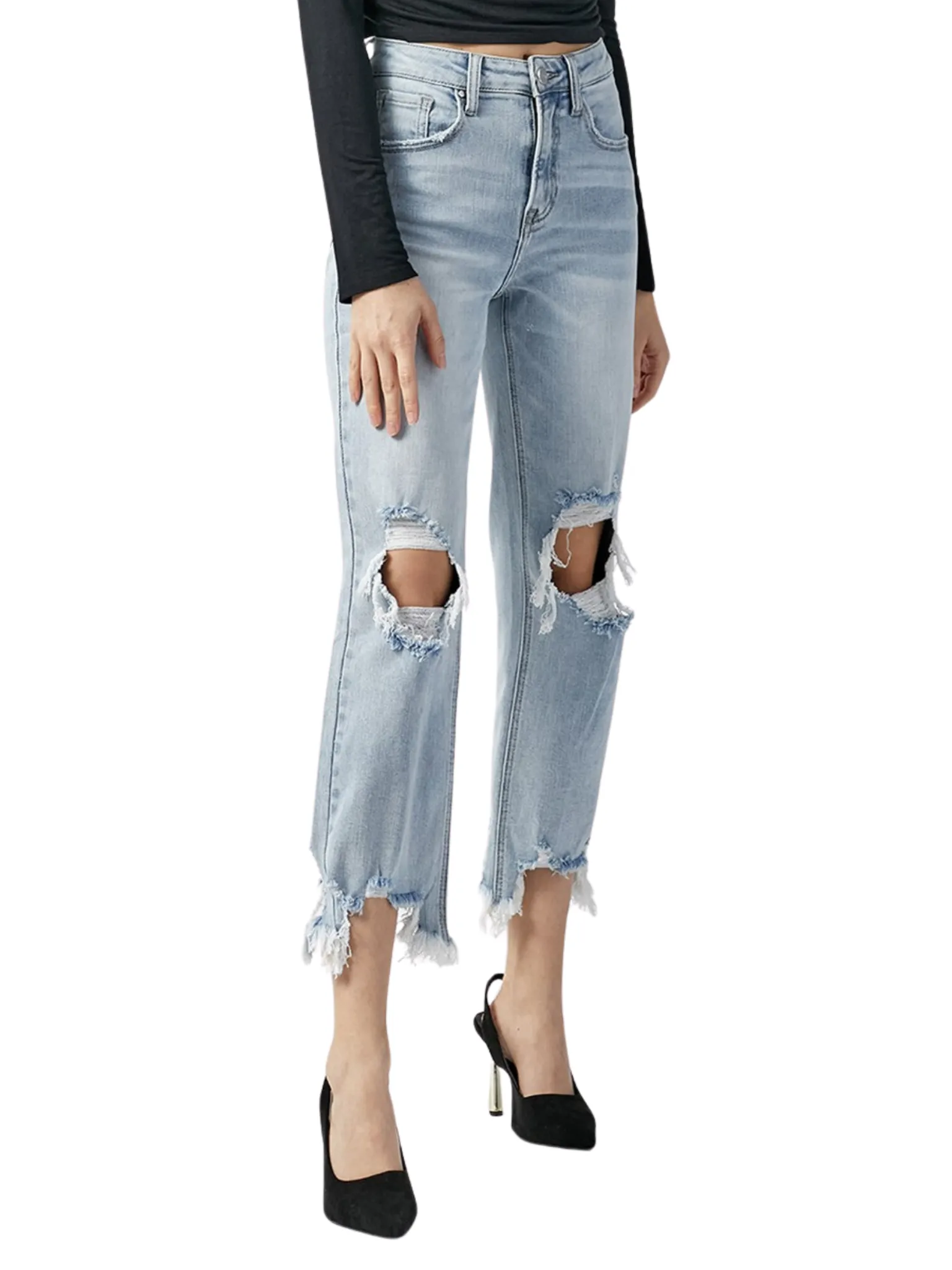 Let me Go High Rise Crop Jeans