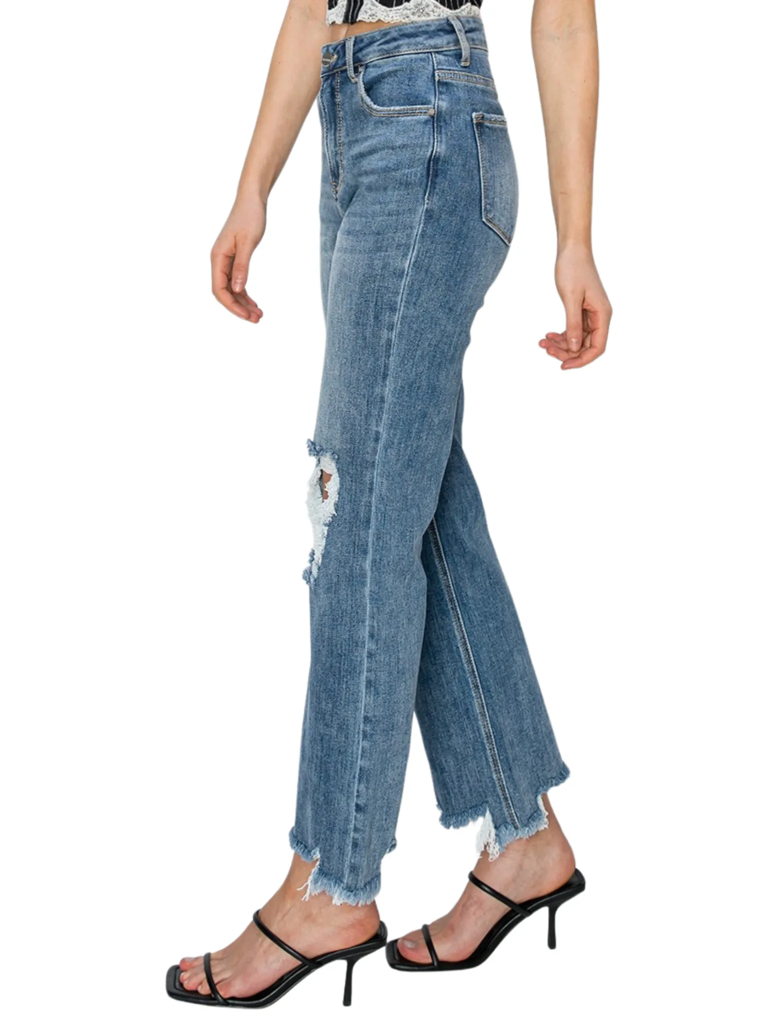 Let me Go High Rise Crop Jeans