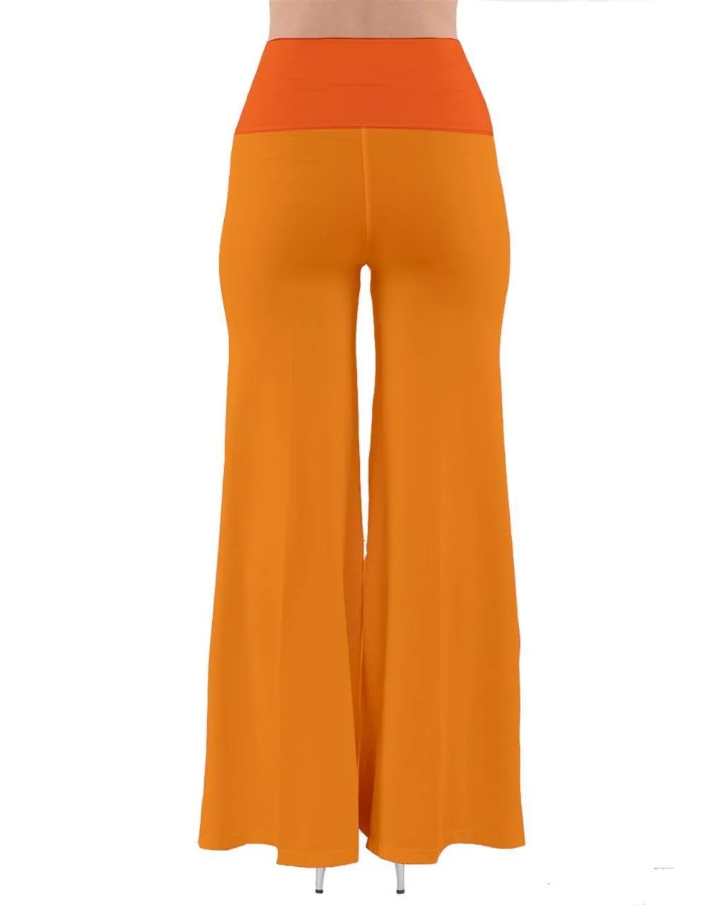 Mandra Orange High Waisted Palazzo Pants