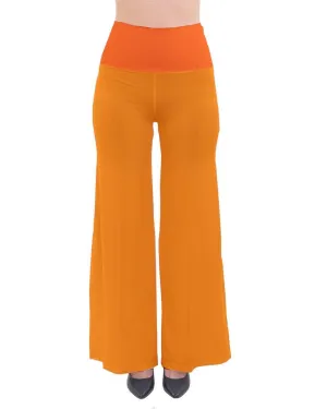 Mandra Orange High Waisted Palazzo Pants